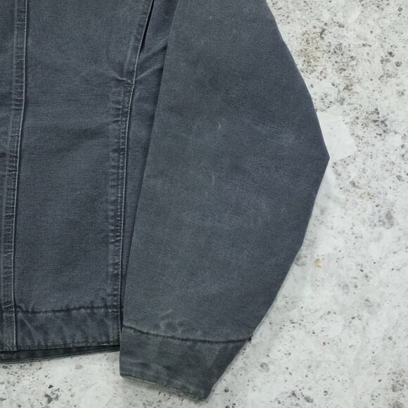 Vintage Carhartt WOMENS WJ097 PTL FADED Grey Detroit Jacket Sherpa Size Large - Picture 11 of 15